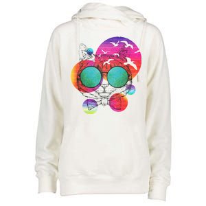 Summer Cat Womens Funnel Neck Pullover Hood