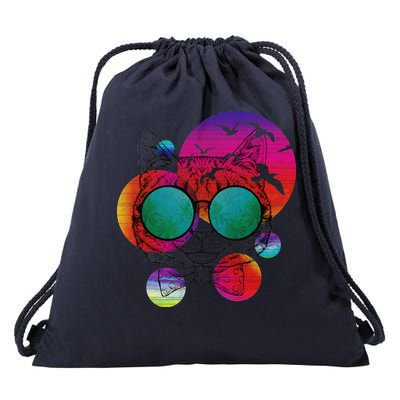 Summer Cat Drawstring Bag