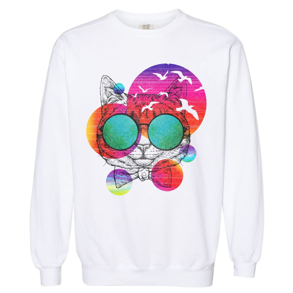 Summer Cat Garment-Dyed Sweatshirt