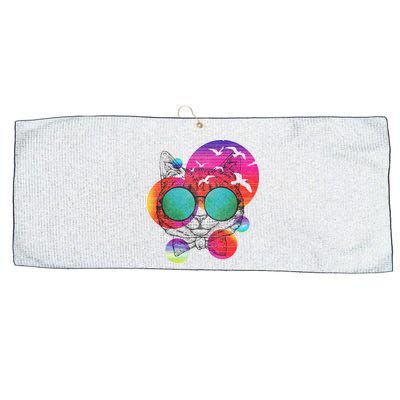 Summer Cat Large Microfiber Waffle Golf Towel