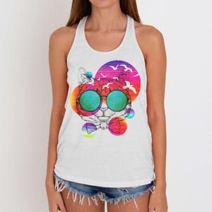 Summer Cat Women's Knotted Racerback Tank