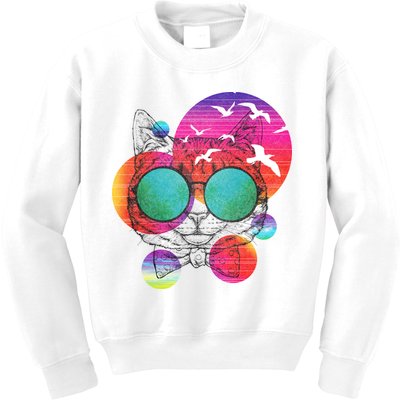 Summer Cat Kids Sweatshirt