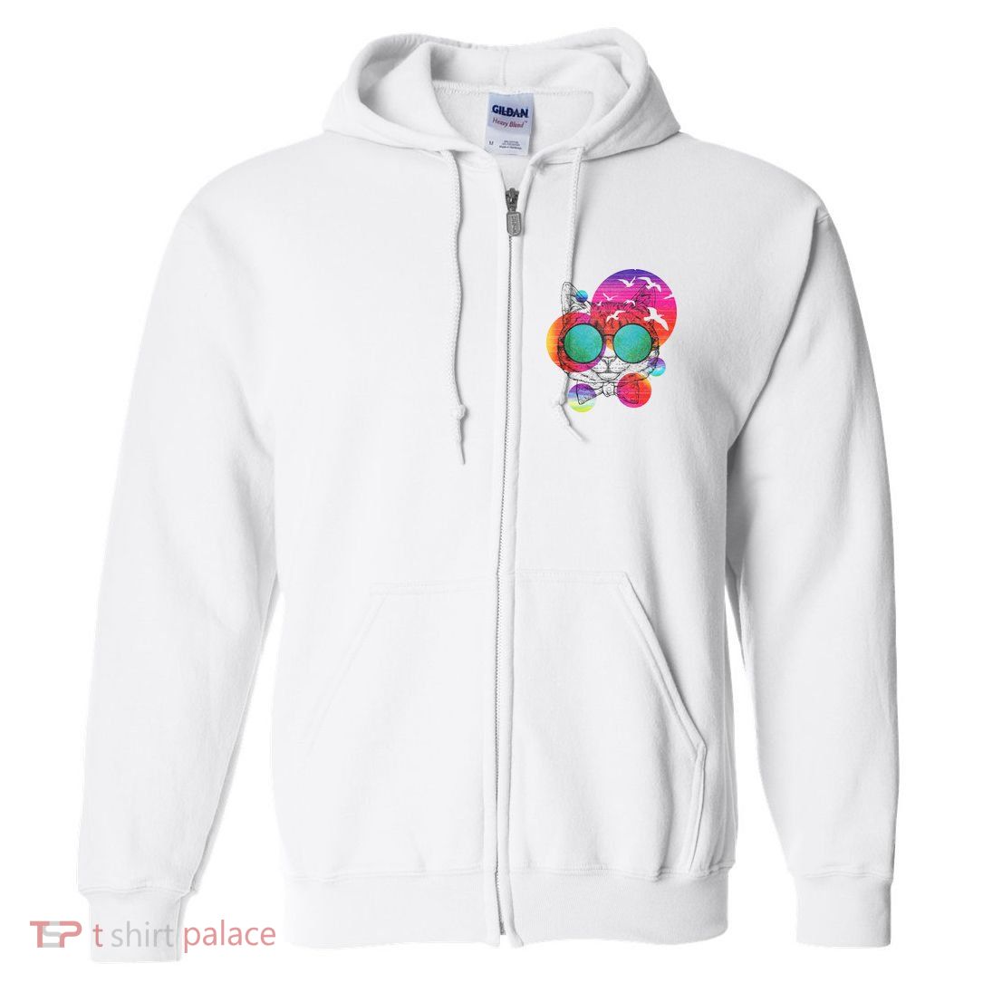 Summer Cat Full Zip Hoodie
