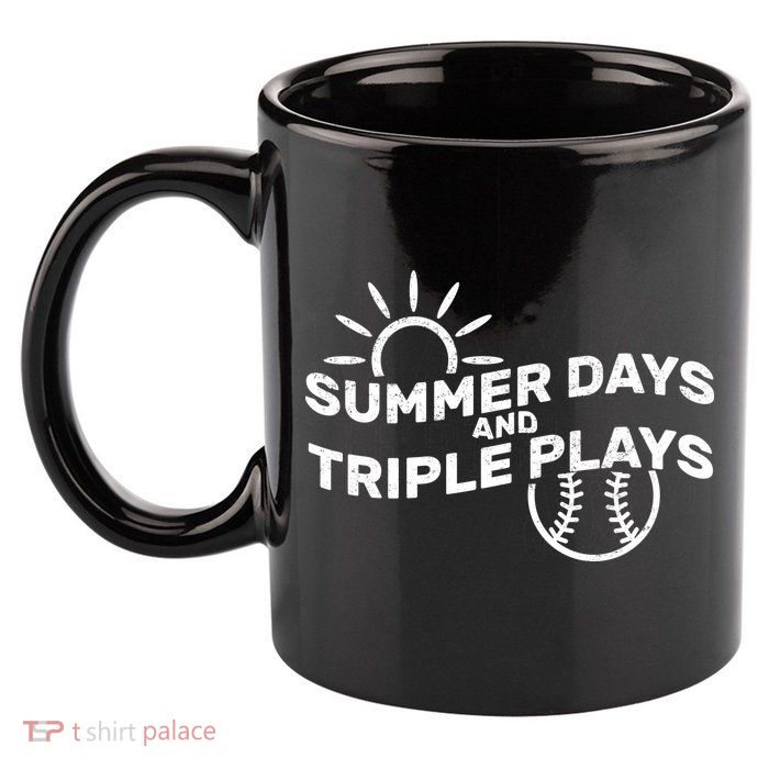 Summer Days And Triple Plays 11oz C Handle Ceramic Mug