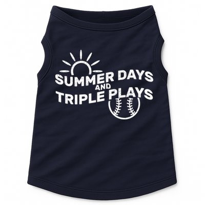 Summer Days And Triple Plays Doggie Tank