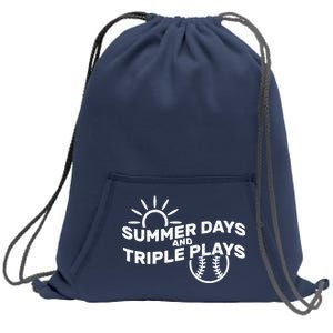 Summer Days And Triple Plays Sweatshirt Cinch Pack Bag