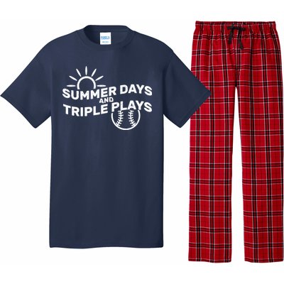 Summer Days And Triple Plays Pajama Set