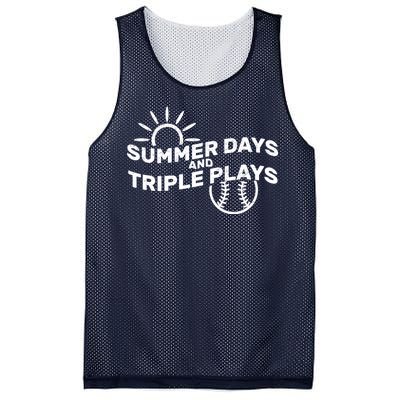 Summer Days And Triple Plays Mesh Reversible Basketball Jersey Tank