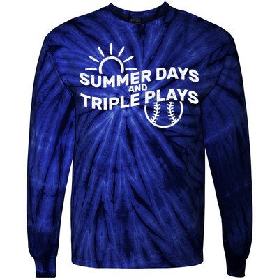 Summer Days And Triple Plays Tie-Dye Long Sleeve Shirt