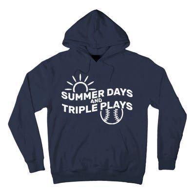 Summer Days And Triple Plays Tall Hoodie