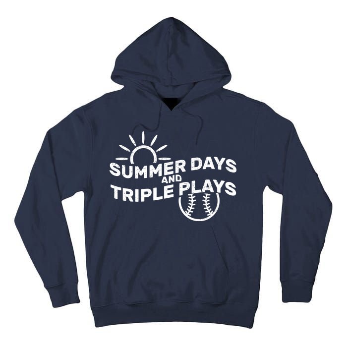 Summer Days And Triple Plays Tall Hoodie