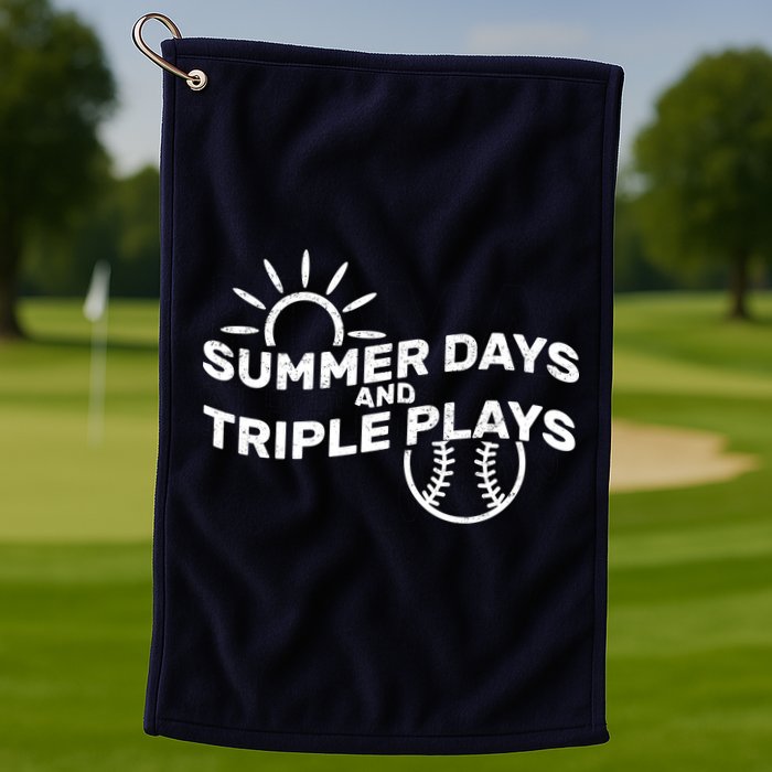 Summer Days And Triple Plays Golf Towel
