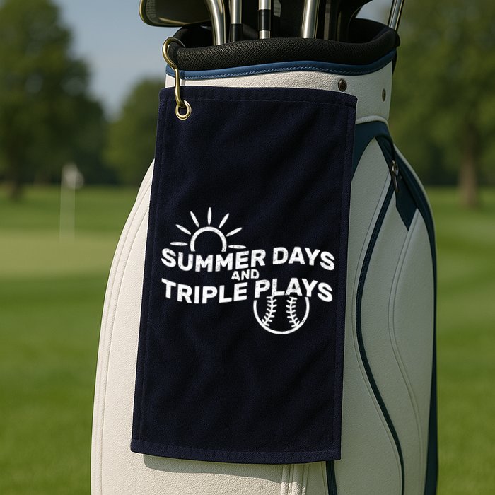 Summer Days And Triple Plays Golf Towel