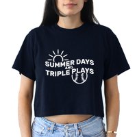 Summer Days And Triple Plays Crop Top