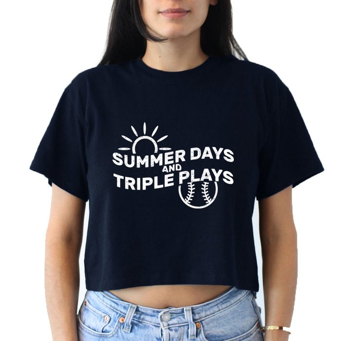Summer Days And Triple Plays Crop Top