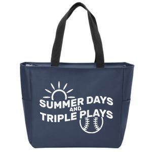 Summer Days And Triple Plays Zip Tote Bag