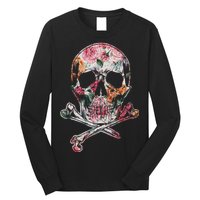 Summer Flower Skull Long Sleeve Shirt