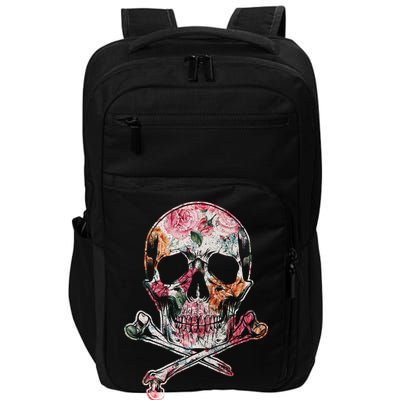 Summer Flower Skull Impact Tech Backpack