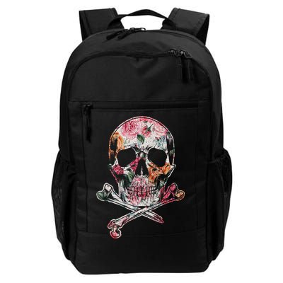 Summer Flower Skull Daily Commute Backpack