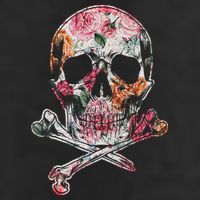 Summer Flower Skull Adult Drive Performance Visor