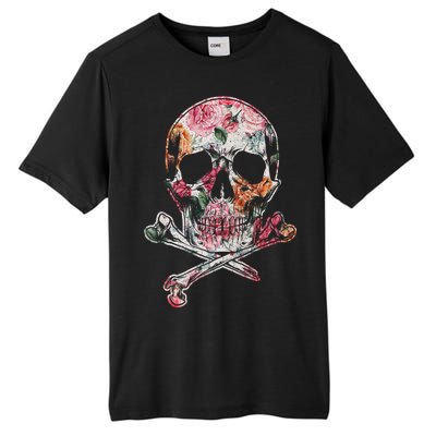 Summer Flower Skull Tall Fusion ChromaSoft Performance T-Shirt