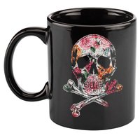 Summer Flower Skull 11oz C Handle Ceramic Mug