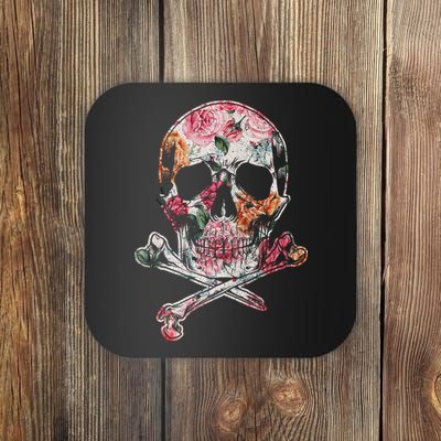 Summer Flower Skull Coaster