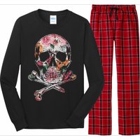 Summer Flower Skull Long Sleeve Pajama Set