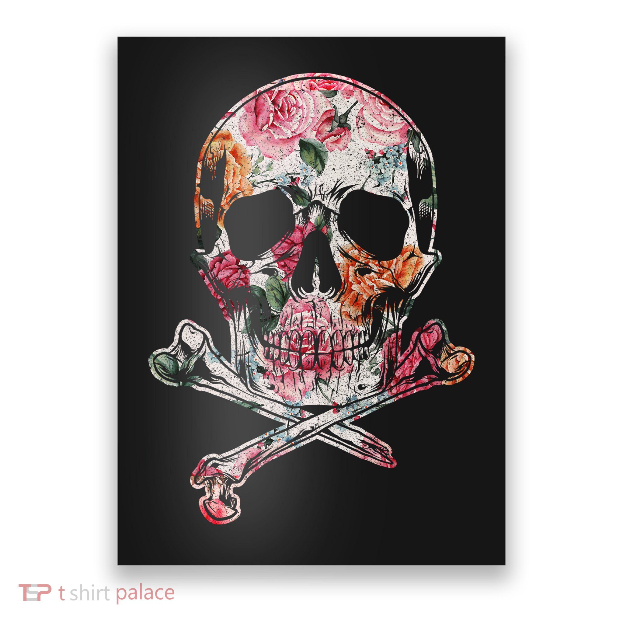 Summer Flower Skull Poster