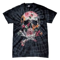 Summer Flower Skull Tie-Dye T-Shirt