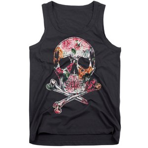 Summer Flower Skull Tank Top