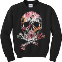 Summer Flower Skull Kids Sweatshirt