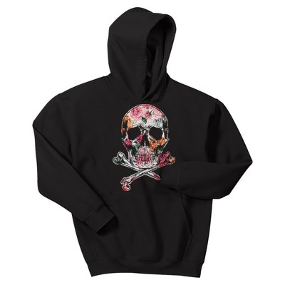 Summer Flower Skull Kids Hoodie