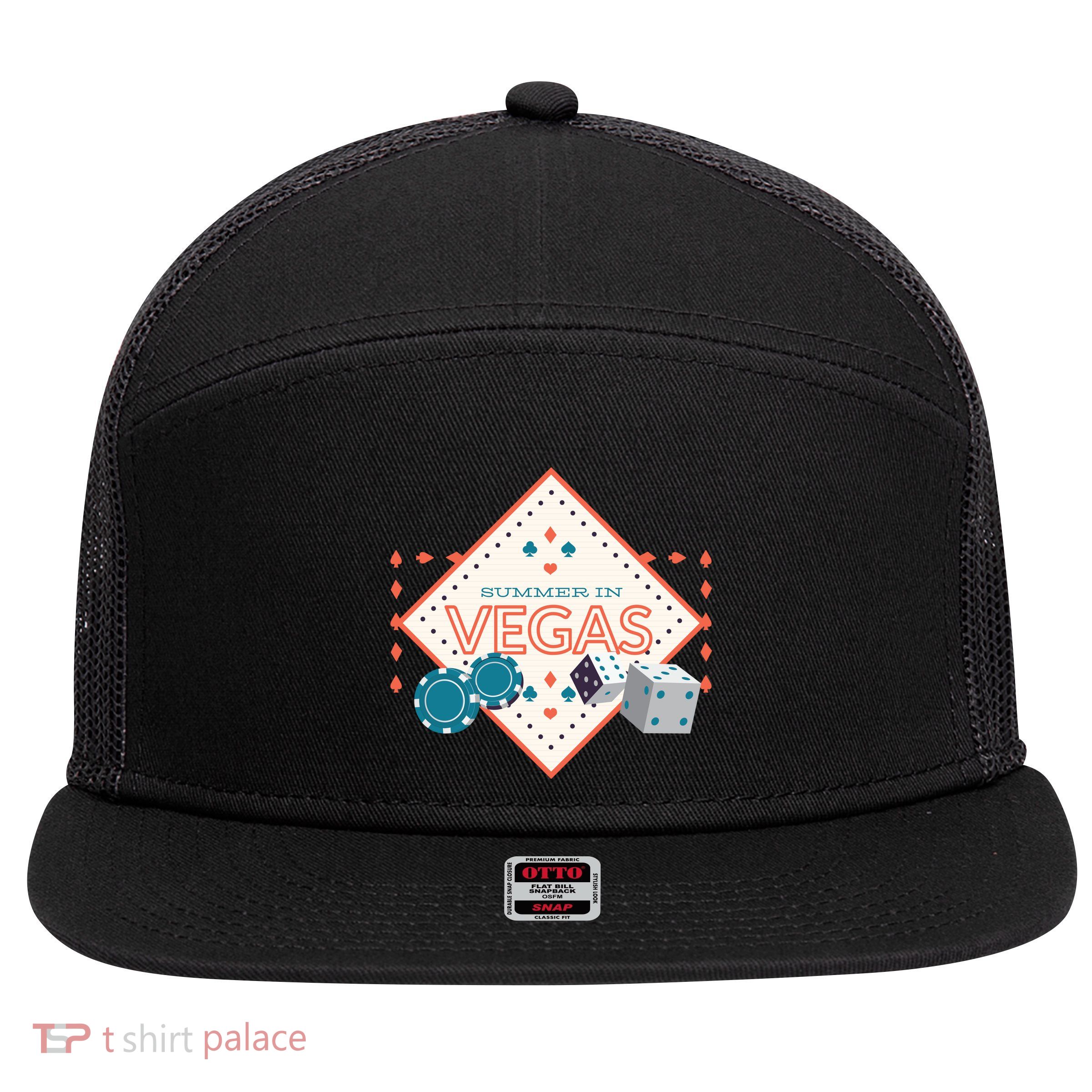 Summer In Vegas 7 Panel Mesh Trucker Snapback Hat