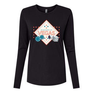 Summer In Vegas Womens Cotton Relaxed Long Sleeve T-Shirt