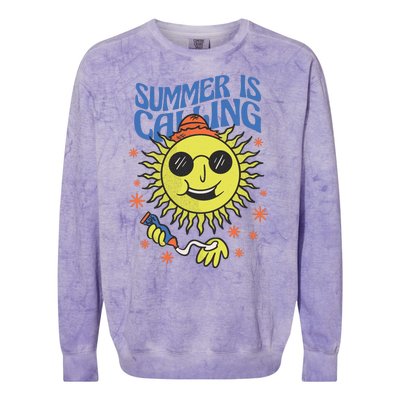 Summer Is Calling Colorblast Crewneck Sweatshirt