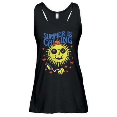 Summer Is Calling Ladies Essential Flowy Tank