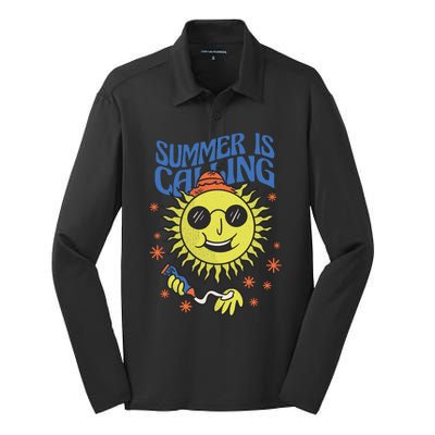 Summer Is Calling Silk Touch Performance Long Sleeve Polo