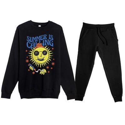 Summer Is Calling Premium Crewneck Sweatsuit Set