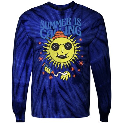 Summer Is Calling Tie-Dye Long Sleeve Shirt