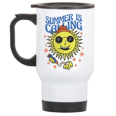 Summer Is Calling Stainless Steel Travel Mug