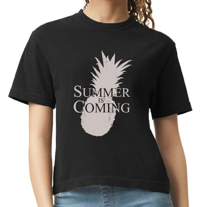 Summer Is Coming Pineapple Comfort Colors Boxy T-Shirt