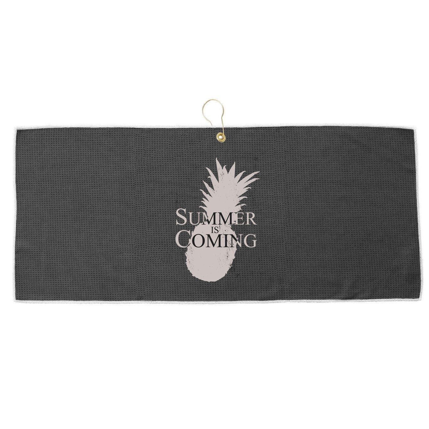 Summer Is Coming Pineapple Large Microfiber Waffle Golf Towel