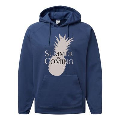 Summer Is Coming Pineapple Performance Fleece Hoodie