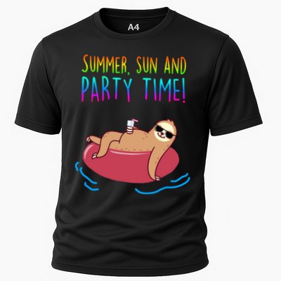 Summer Sun And Party Time Sloth Loungin Performance Shirt