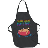 Summer Sun And Party Time Sloth Loungin Apron