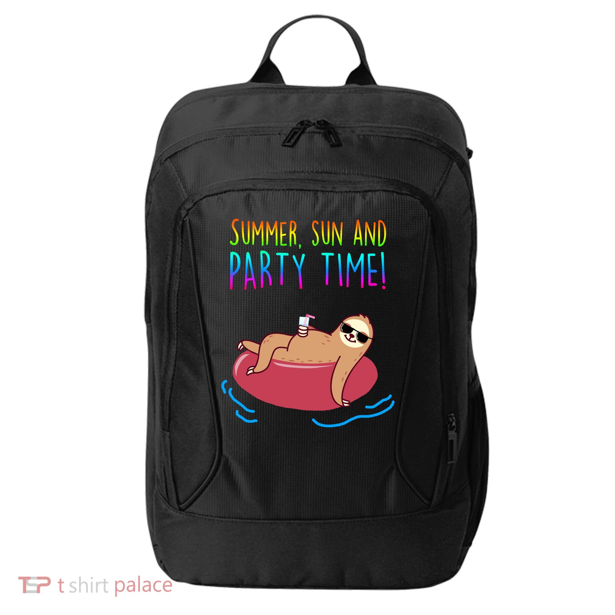 Summer Sun And Party Time Sloth Loungin City Backpack