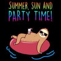 Summer Sun And Party Time Sloth Loungin City Backpack