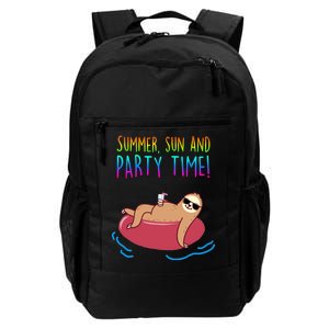 Summer Sun And Party Time Sloth Loungin Daily Commute Backpack