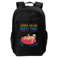 Summer Sun And Party Time Sloth Loungin Daily Commute Backpack